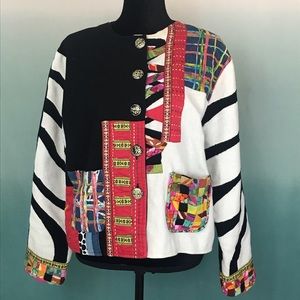 Parsley & Sage jacket vibrant art sz L